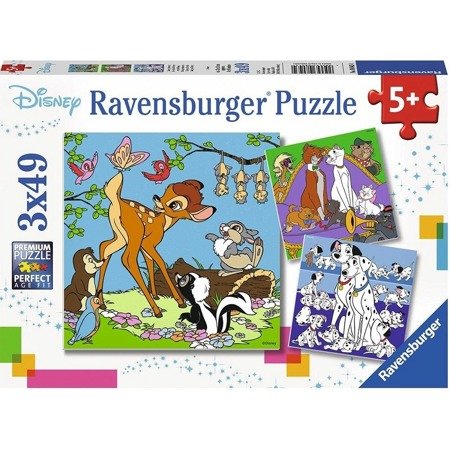 Puzzle ravensburger 3*49el disney przyjaciele 080434