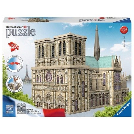 Puzzle ravensburger 3d 324el katedra notredame 125234