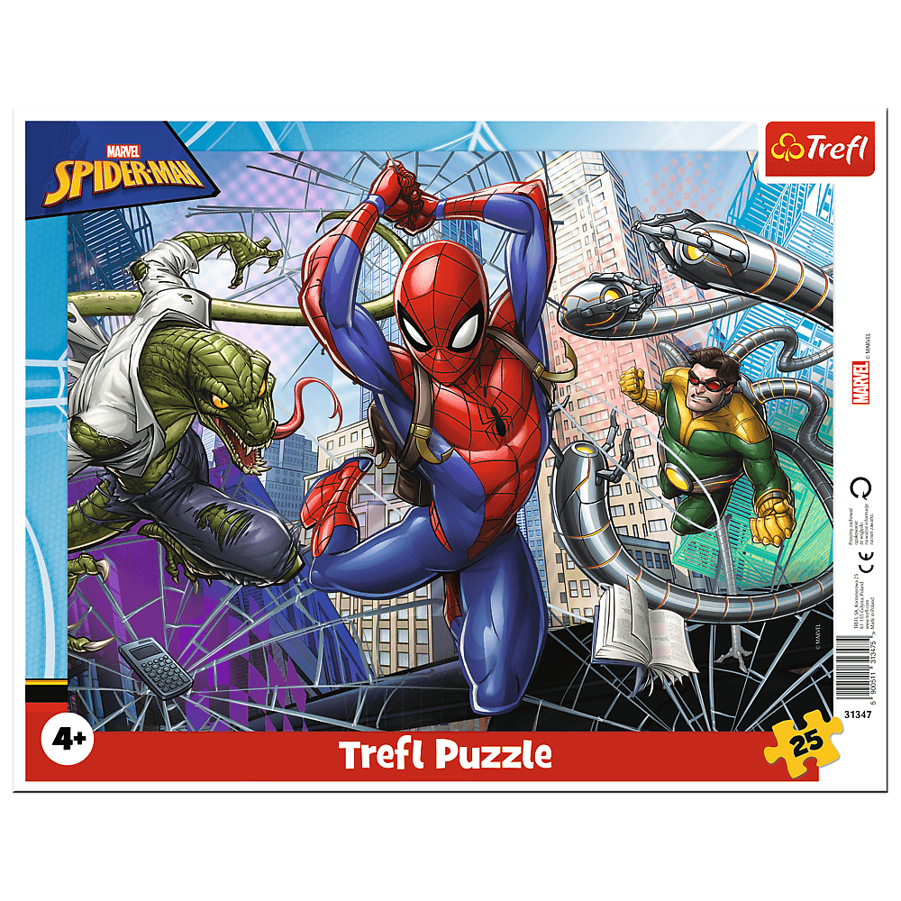 Puzzle trefl 25 ramkowe odważny spiderman disney marvel