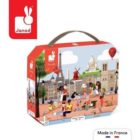 Puzzle w walizce Paryż 200el Made in France Janod 326128