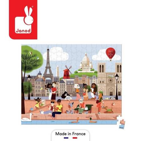 Puzzle w walizce Paryż 200el Made in France Janod 326128