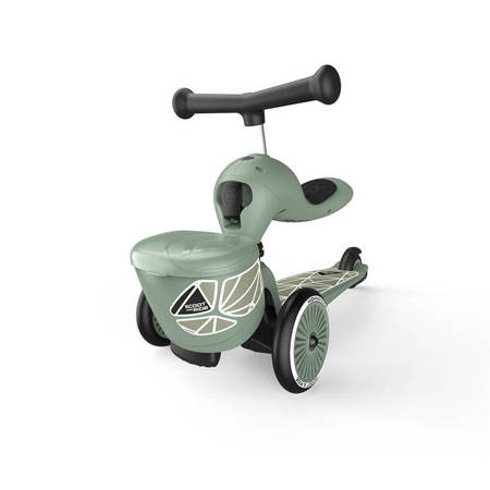 SCOOTANDRIDE Highwaykick 1 Lifestyle 2w1 Jeździk i hulajnoga z zamykanym schowkiem 1-5 lat Green Lines 966047