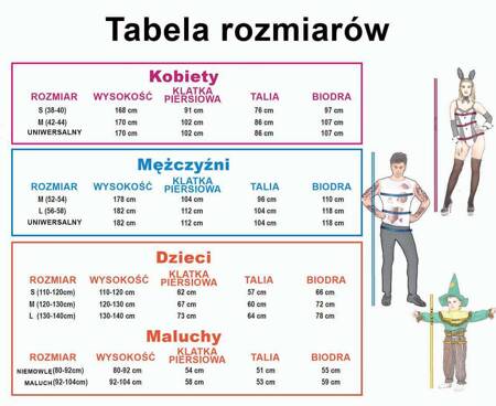 STRÓJ DLA DZIECI ARLEKIN (KOSZULA, SPODNIE, CZAPKA) ROZM.130/140CM