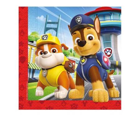 Serwetki papierowe Psi Patrol Rescue Heroes rozm 33x33cm 20szt papier FSC 955994