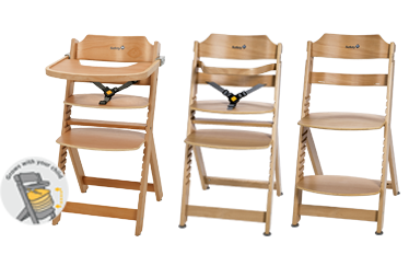 Sf1 timba highchair deep black - krzesełko z wkładką 299065