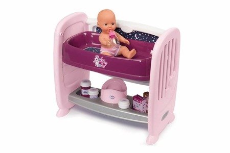 Smoby baby nurse 2w1 łóżeczko+lalka 203538