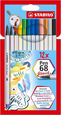 Stabilo pen 68 brush etui 12 sztuk