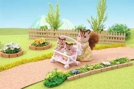 Sylvanian families 4533 podwójny wózek spacerowy 