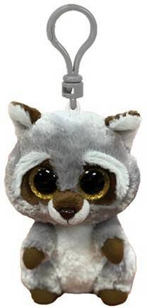 TY Beanie Boos szary szop OAKIE, Clip 8,5 cm