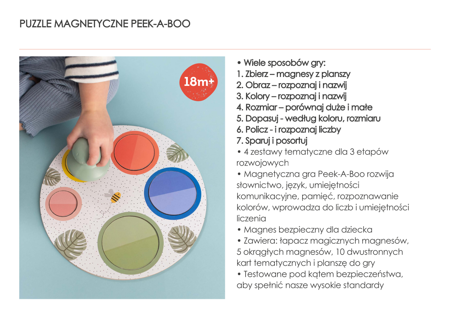 Taf Toys Puzzle magnetyczne Peek-A-Boo 128856