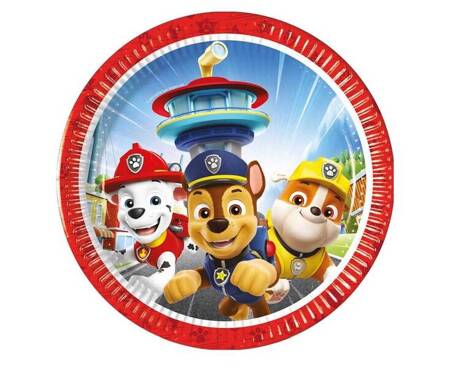 Talerzyki papierowe 20cm Psi Patrol Rescue Heroes next generation 8 szt. 955963