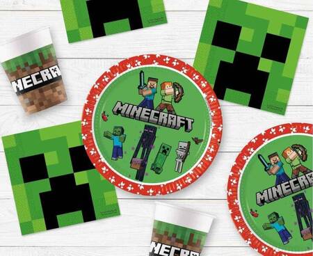 Talerzyki papierowe 23cm Minecraft next generation 8szt 954416