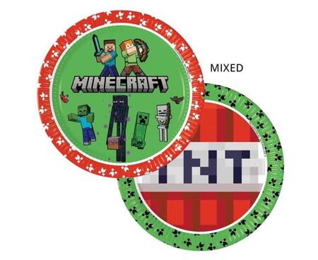 Talerzyki papierowe 23cm Minecraft next generation 8szt 954416