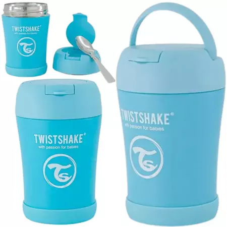 Twistshake Insulated Food Container 350ml Blue 127501