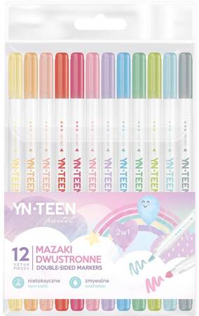 YNT Mazaki dwustronne 12 kol PASTEL 316264