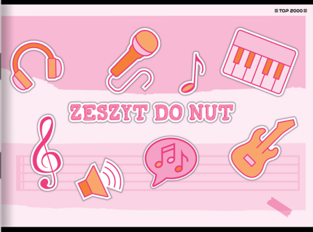 Zeszyt do nut Top 2000 A5 16k 5linia 70g Megamix Muzyka 409366