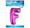 BALON FOLIOWY LITERA F RÓŻOWA 35CM 634829 GOD