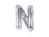 Balon foliowy litera "n", 35cm, srebrny
