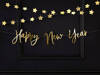 Baner Happy New Year złoty 66x18cm 112025