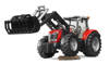 Bruder 03047 traktor massey ferguson 7600 z ładowarką czołową 030476