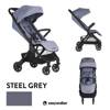 Easywalker Jackey Kompaktowy, samoskładający się wózek spacerowy z torbą transportową Steel Grey 997257+ Kierownica GRATIS