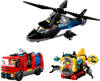 Lego 60462 City Zestaw z helikopterem wozem strażackim i łodzią podwodną 812625