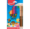 Maped kredki Colorpeps World trójkątne 12kolorów plus 3 szt Duo 320715