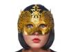 Maska party z ornamentem złota 442062