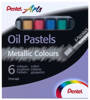 Pentel Pastele olejne 6kol metallic PHN-M6 402483