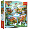 Puzzle Trefl 4W1 Wyjątkowe dinozaury 346091