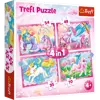 Puzzle Trefl 4w1 Jednorożce i magia