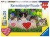 Puzzle ravensburger 2*24el śpiące kocięta 078011 ***2