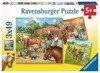 Puzzle ravensburger 3*49el dzień w stadninie koni 092376