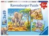 Puzzle ravensburger 3*49el dzikie zwierzęta 080038