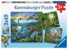 Puzzle ravensburger 3*49el fascynacja dinozaurami 093175