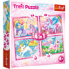 Puzzle trefl 4W1 Magiczny świat jednorożców 343212
