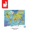 Puzzle w walizce Mapa świata 100 el 6+ Made in France Janod 326074